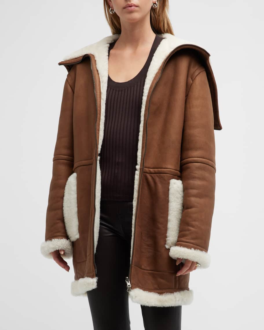 Vince Reversible Shearling Flight Jacket Neiman Marcus