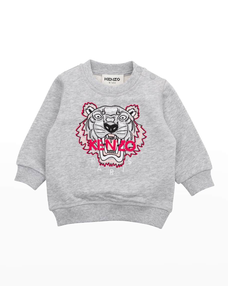 Annoncør tilnærmelse Kinematik Kenzo Girl's Classic Tiger Embroidered Sweater, Size 12M-3 | Neiman Marcus