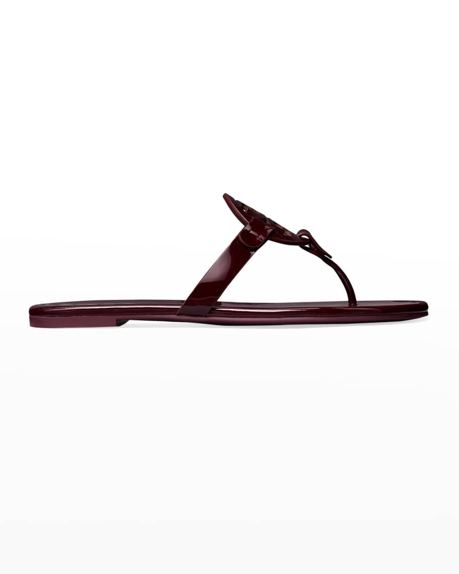 Miller medallion patent leather flat thong sale