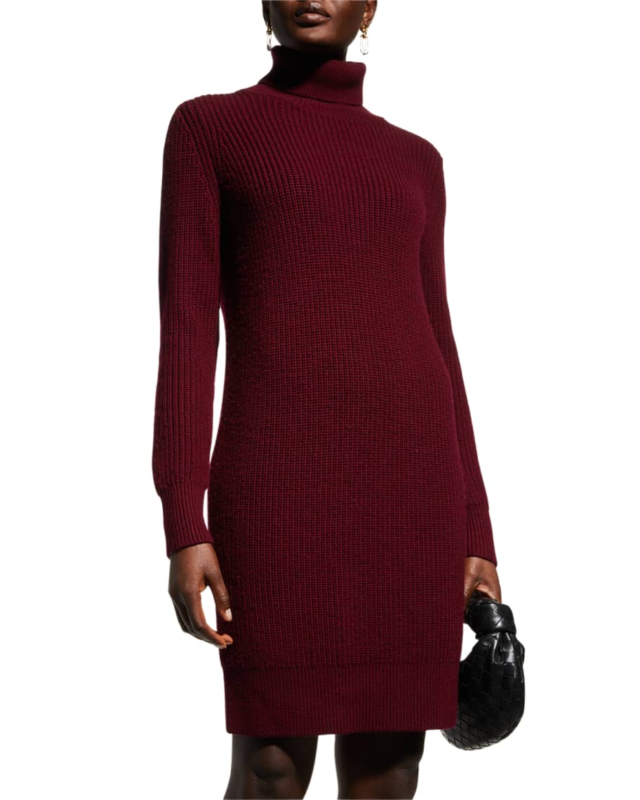 MICHAEL Michael Kors Merino Wool-Cashmere Turtleneck Sweater Dress ...