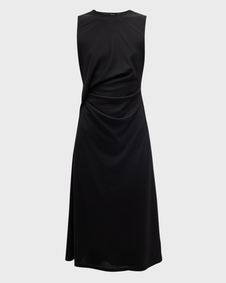 Theory Drape Tuck Sleeveless Mini Dress Neiman Marcus