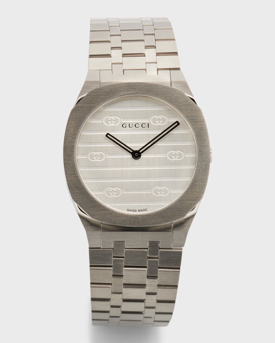 Gucci 30mm 25H Stainless Steel Watch | Neiman Marcus