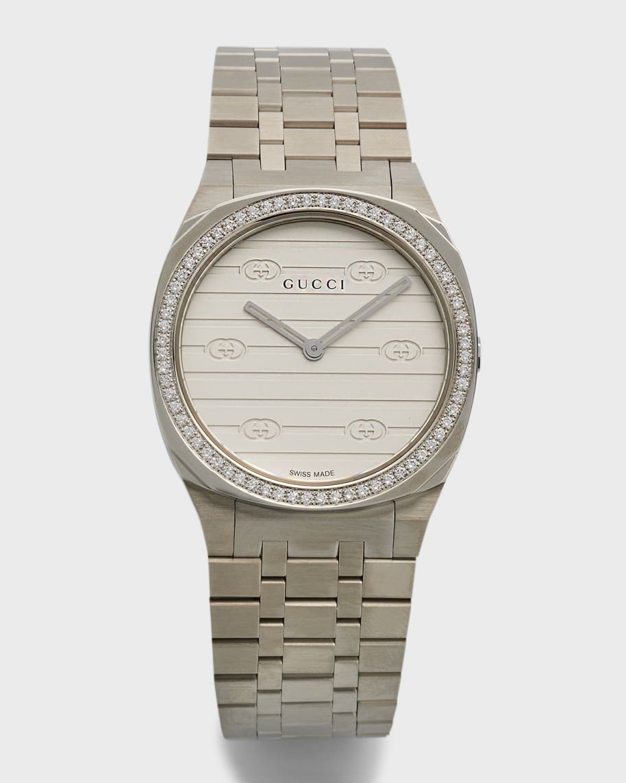 Gucci 30mm 25H GG Bracelet Watch | Neiman Marcus