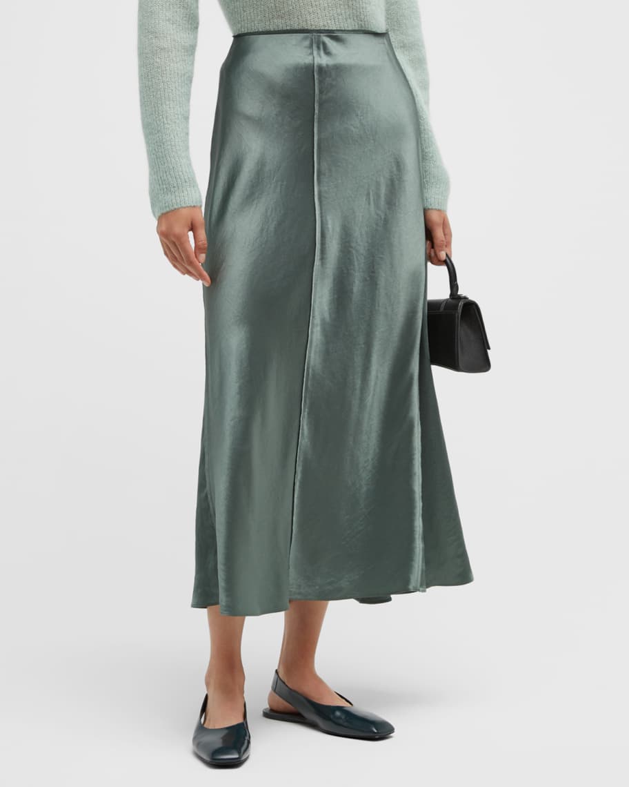 Vince raw edge silk skirt online