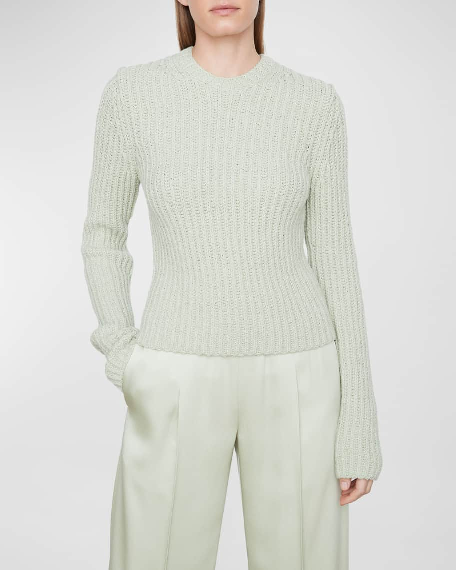 Vince Pebbled Cotton Crewneck Pullover