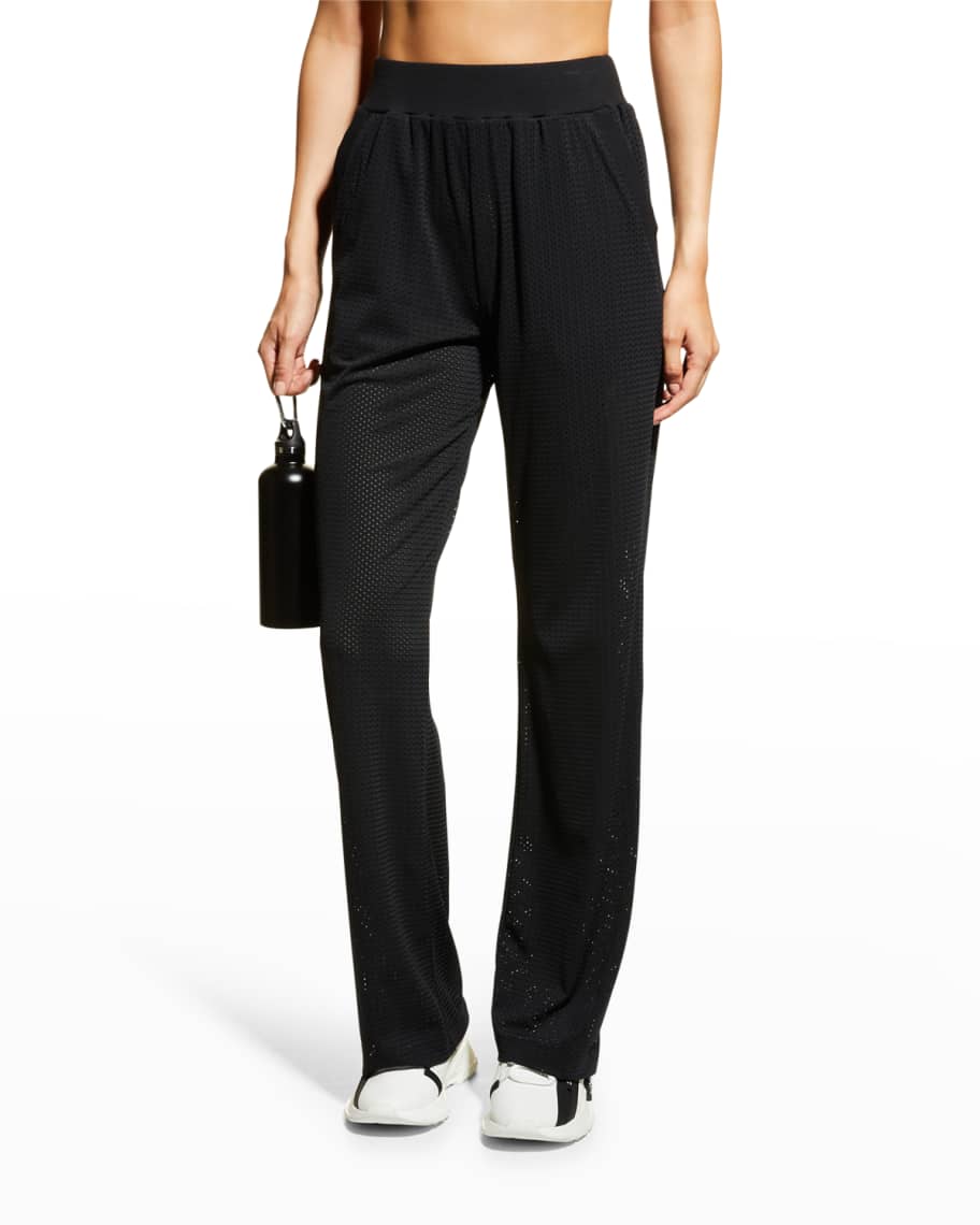 Mesh All-Star Wide Leg Pant - Black