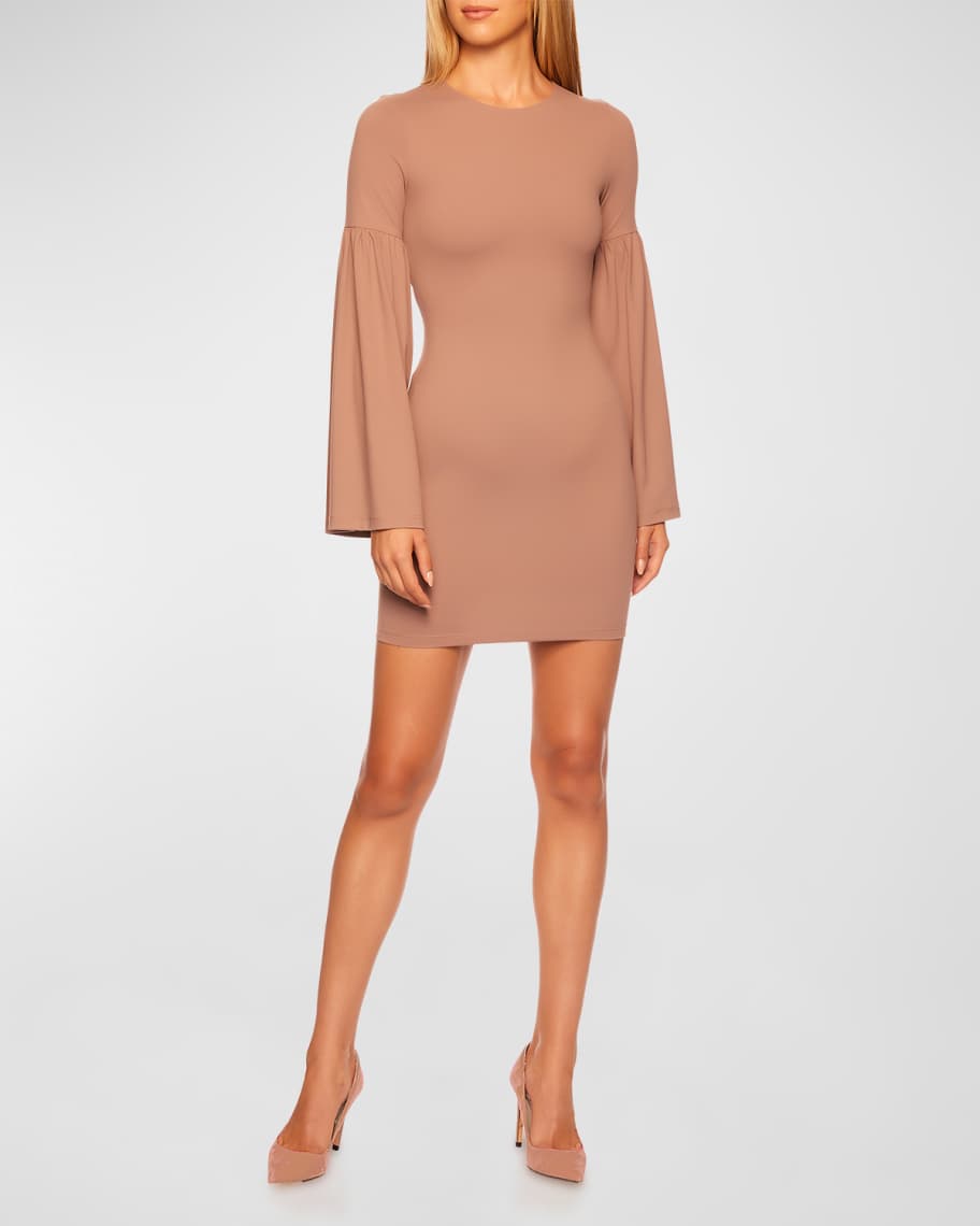 Susana Monaco Bell-Sleeve Bodycon Mini Dress | Neiman Marcus