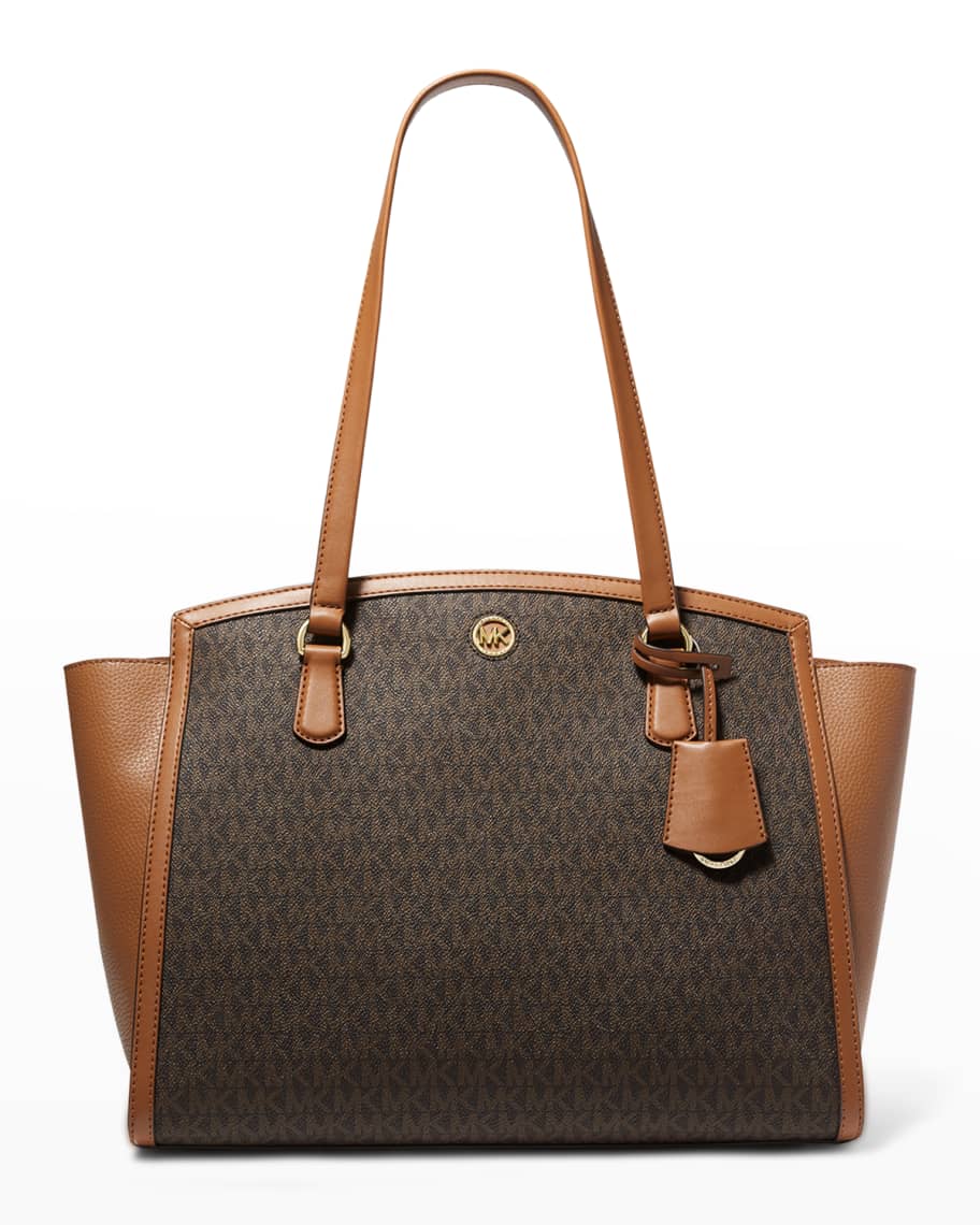 Westley Large Pebbled Leather Chain-link Tote Bag