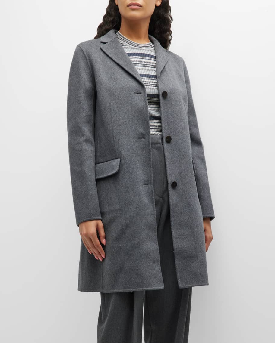 Theory Double-Face Wool-Cashmere Coat | Neiman Marcus