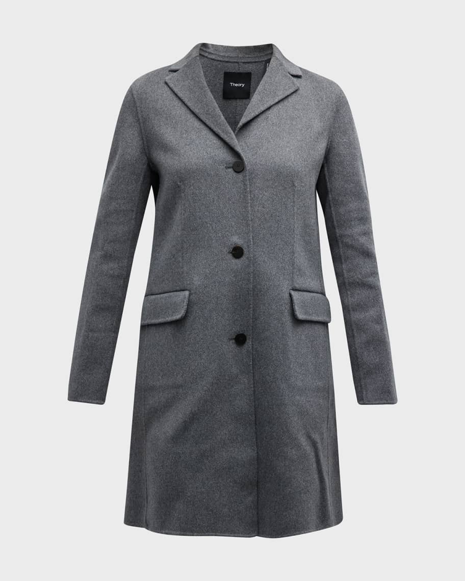 Theory Double-Face Wool-Cashmere Coat | Neiman Marcus