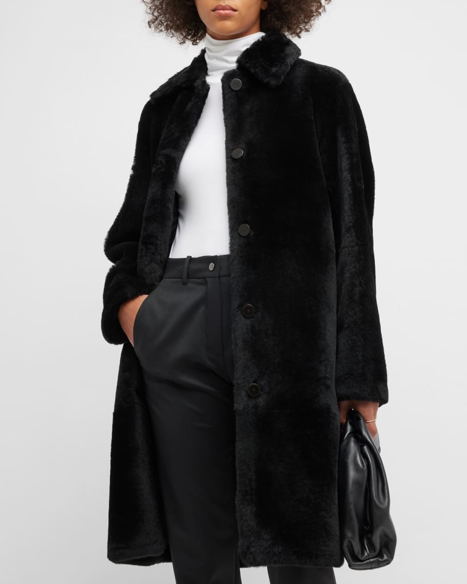 Theory Reversible Shearling Trench Coat | Neiman Marcus