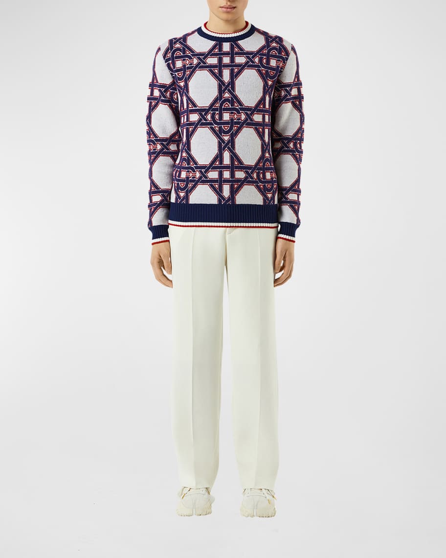 Casablanca Men Navy Blue Wool Pant main image 1