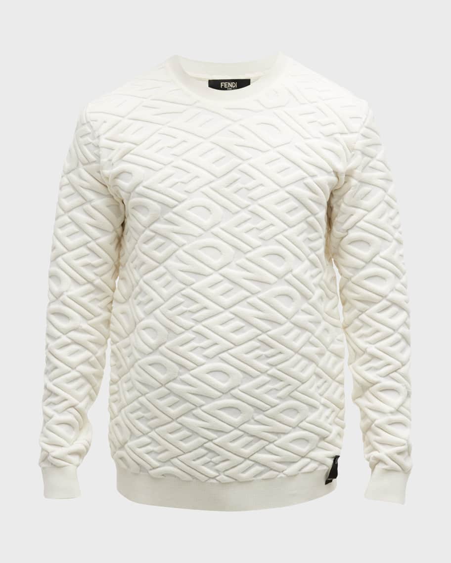 Fendi Men s FF Embossed Wool Sweater Neiman Marcus