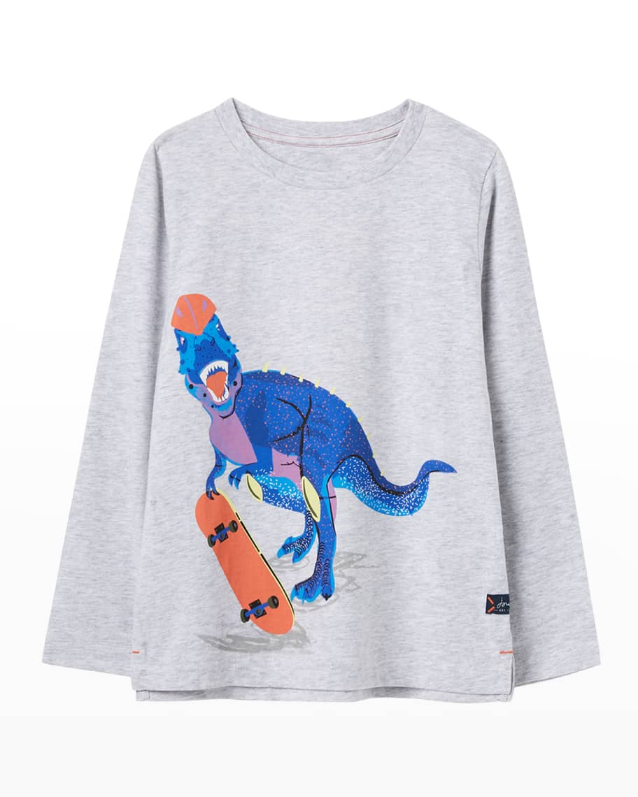 Joules Boy's Finlay Dinosaur Graphic Long Sleeve T-Shirt, Size 2-6 ...
