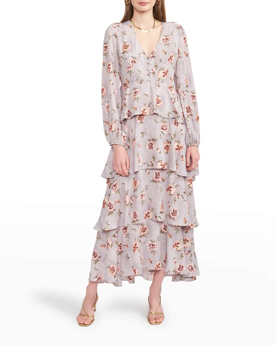 EN SAISON Oroma Tiered Ruffle Floral Maxi Dress | Neiman Marcus