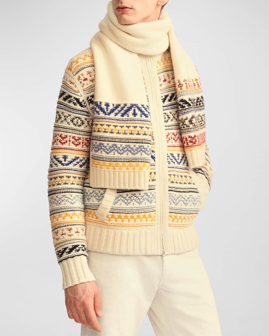 Image 1 of 3: Men's Scarpia Coarsehair® Cashmere-Knit Scarf