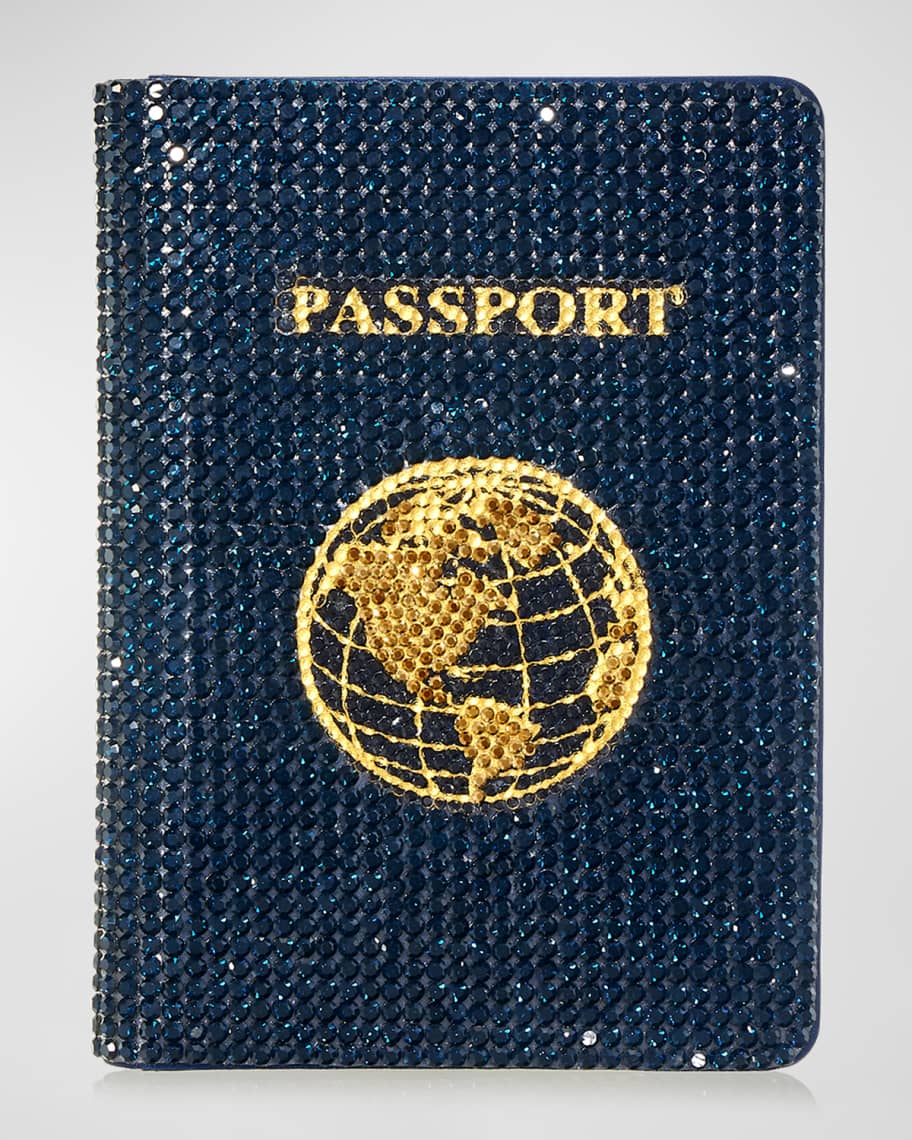 JUDITH LEIBER COUTURE Allover Crystal Passport Holder