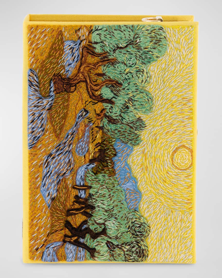 Olympia Le-Tan Van Gogh's Olive Trees Book Clutch Bag | Neiman Marcus