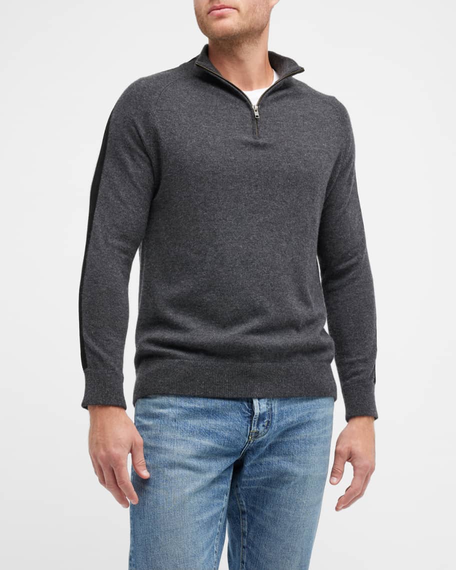 Neiman Marcus Men's Cashmere Quarter-Zip Sweater | Neiman Marcus