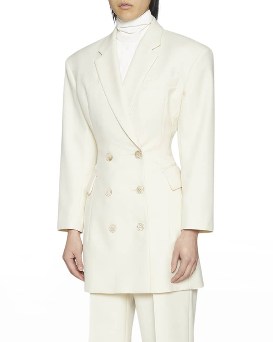 Dries Van Noten Bia Double-Breasted Hourglass Jacket | Neiman Marcus