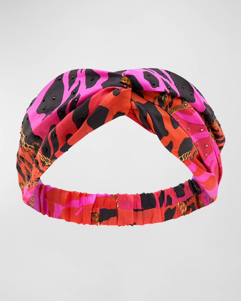 WOVEN TWIST HEADBAND SUMMONED BY A ROSE
