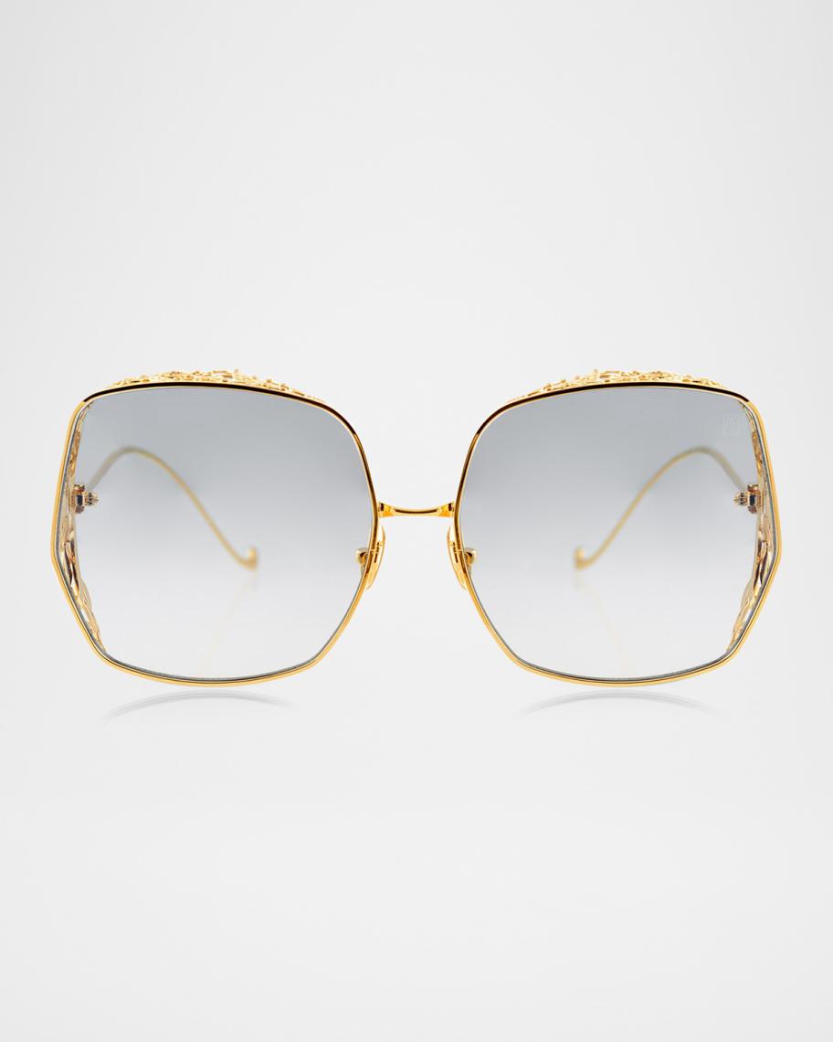 Anna-Karin Karlsson Nouveau Romantica Round Stainless Steel Sunglasses ...
