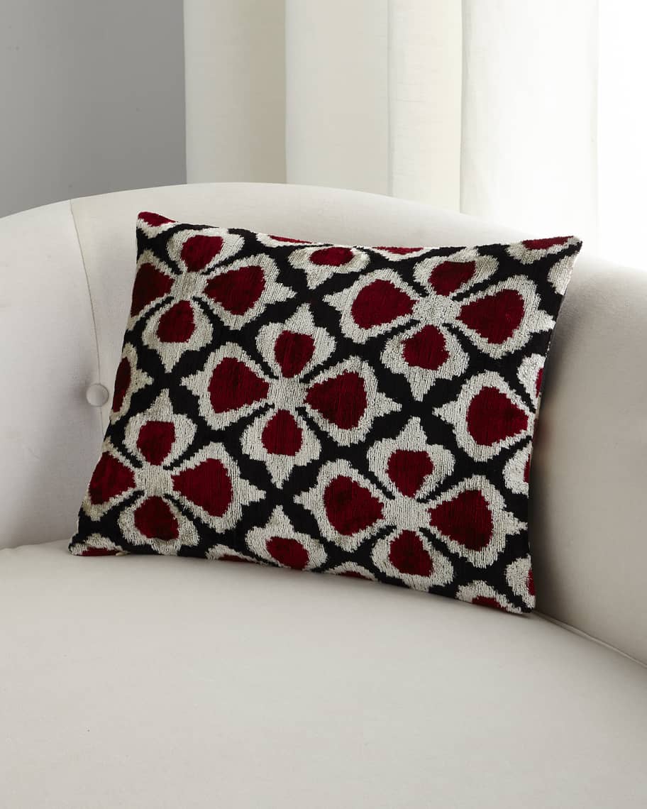 Les Ottomans Silk Velvet DoubleSided Cushion Neiman Marcus