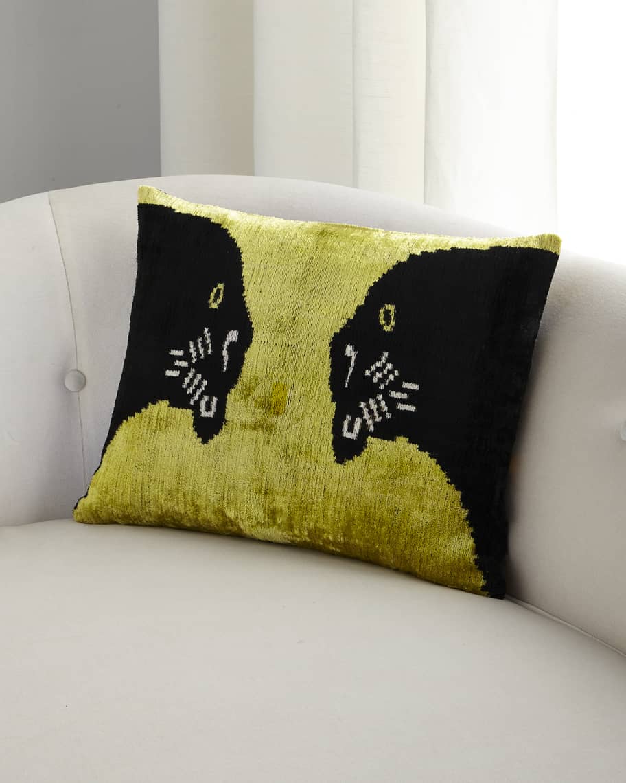 Les Ottomans DoubleSided Silk Velvet Cushion Neiman Marcus