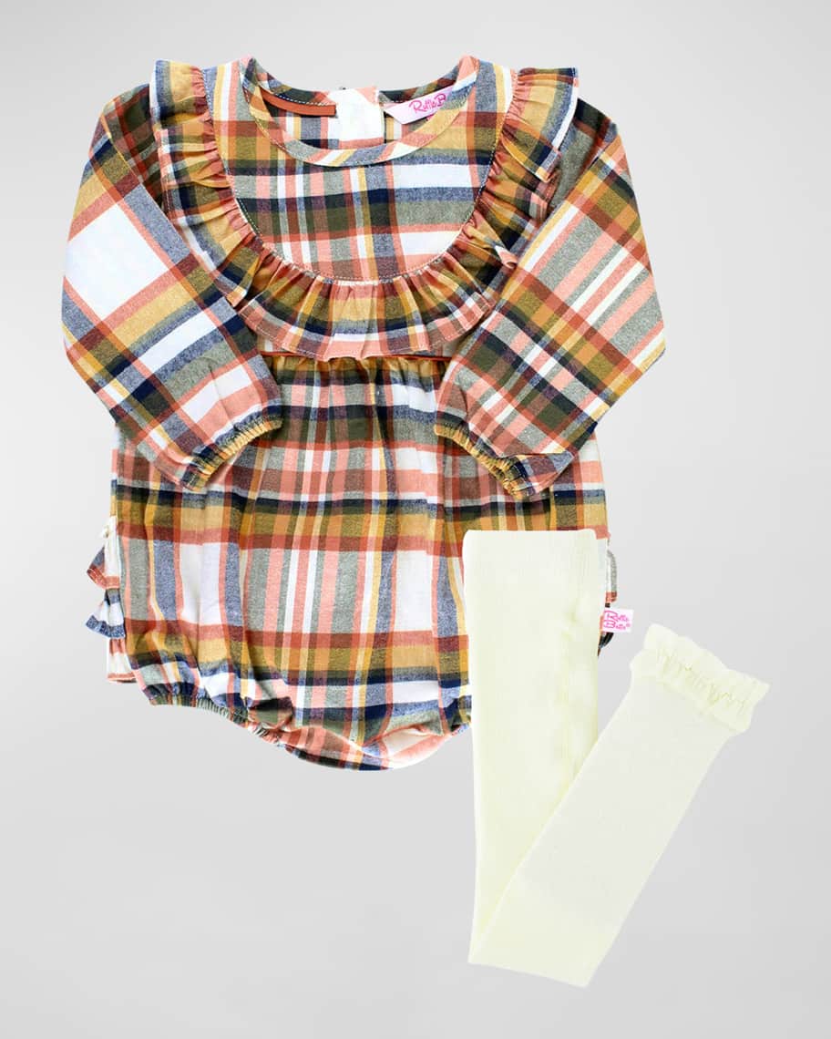Girls Rowan Plaid Ruffle Wrap Skirt by RuffleButts