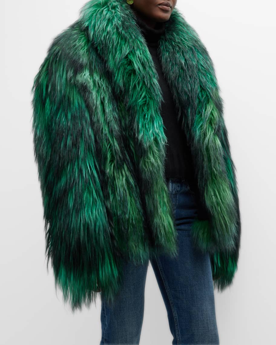 Goat cheap fur jacket