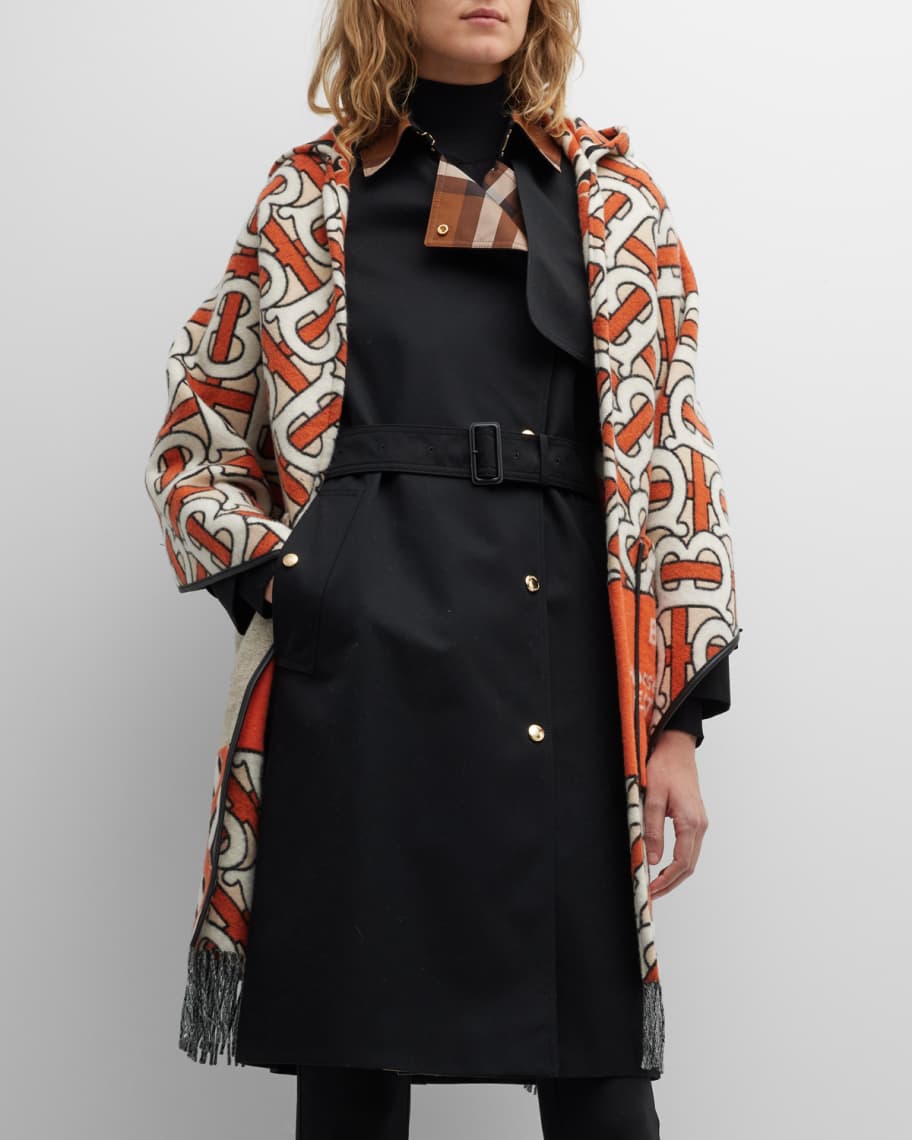 Burberry Helene Wool-Cashmere Stole W/ Pockets | Neiman Marcus