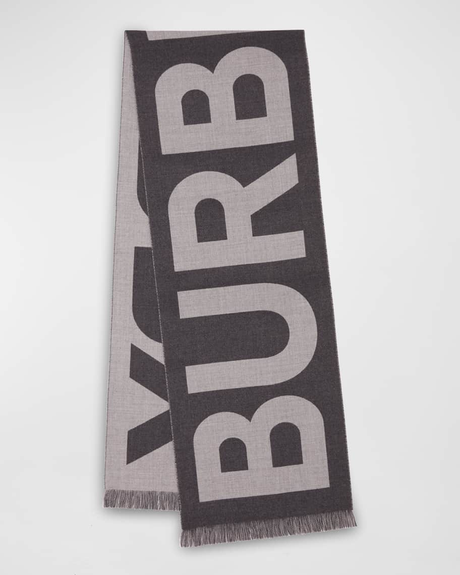 Burberry Football Jacquard Wool Scarf Neiman Marcus