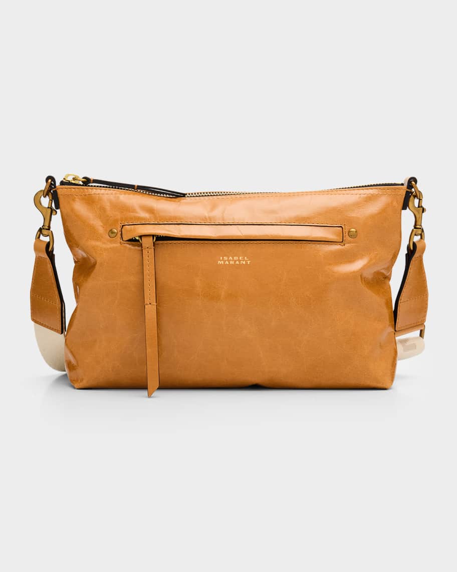 Isabel Marant Nessah Zip Leather Shoulder Bag | Neiman Marcus