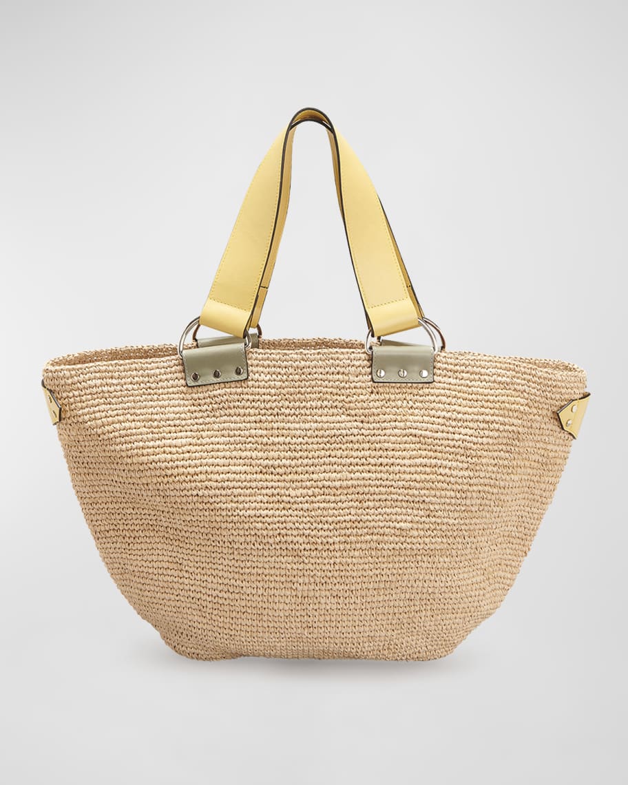 Bahiba Large Straw Tote Bag in Beige - Isabel Marant