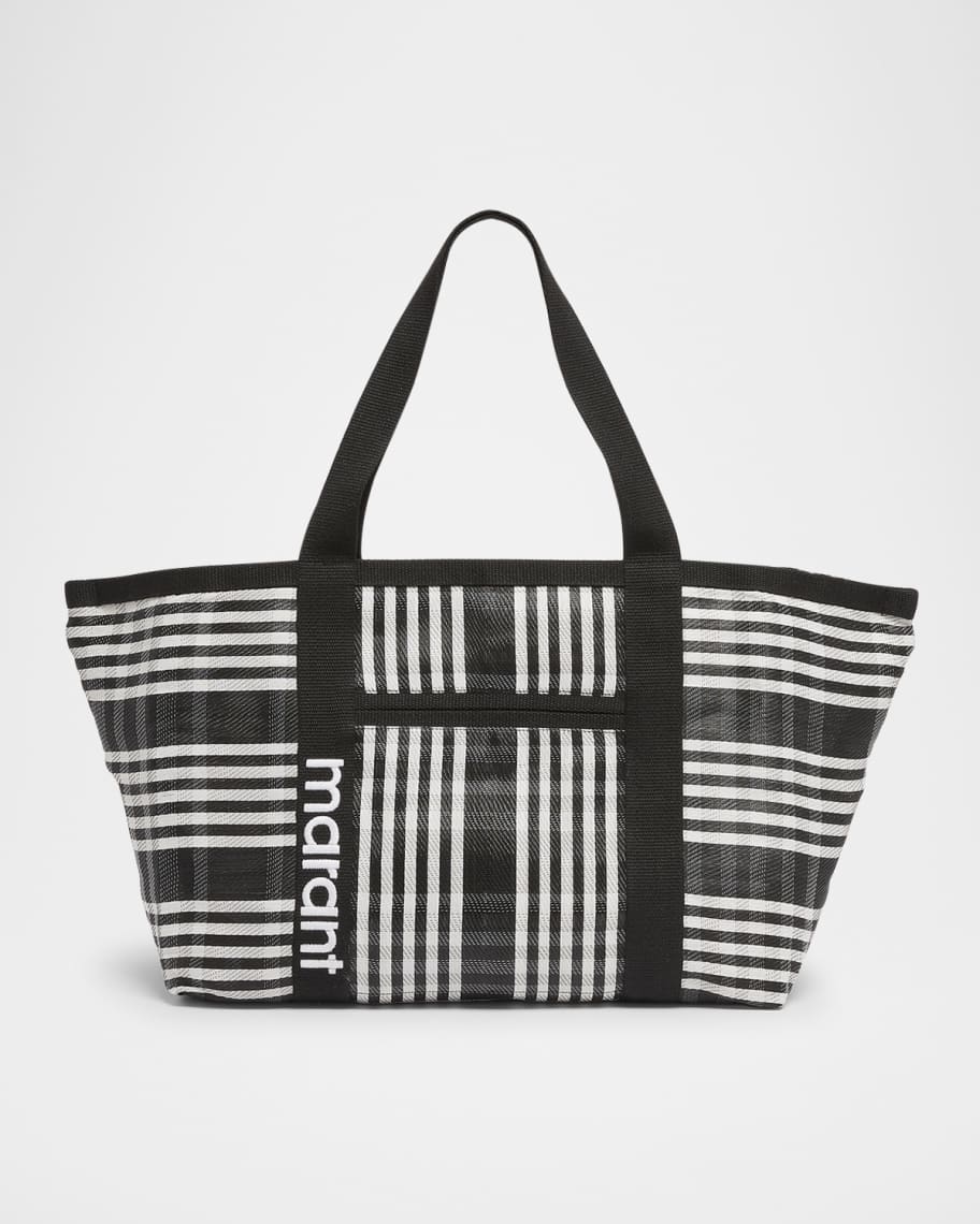 Isabel Marant Darwen Striped Nylon Tote Bag | Neiman Marcus