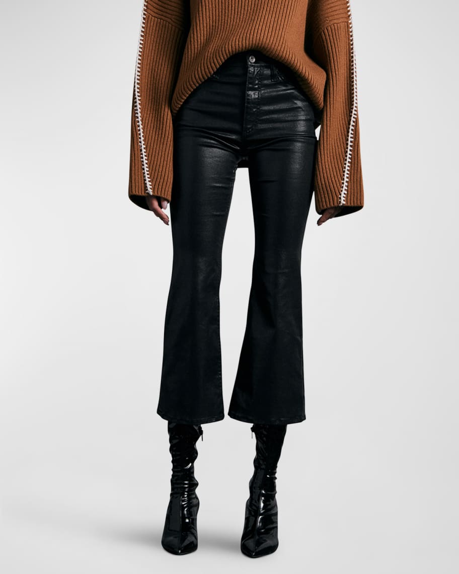 Rag and bone cropped flare jeans top