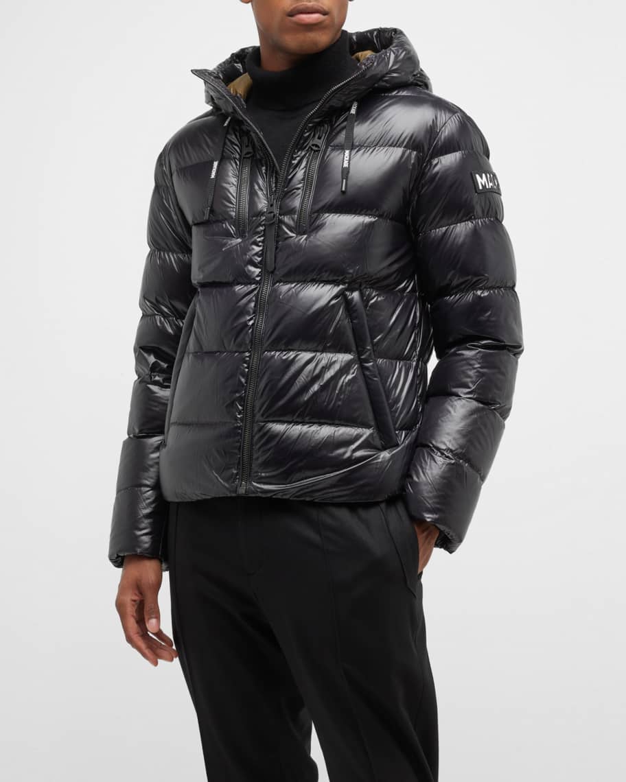 Mackage Men's Victor Lustrous Quilted Down Jacket | Neiman Marcus