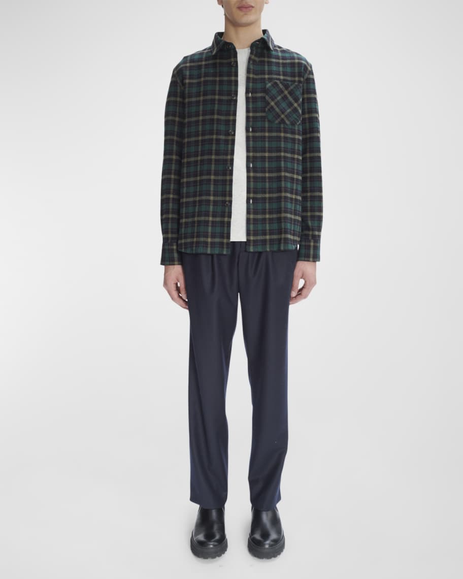 A.P.C. Men's Surchemise Trek Check Sport Shirt | Neiman Marcus