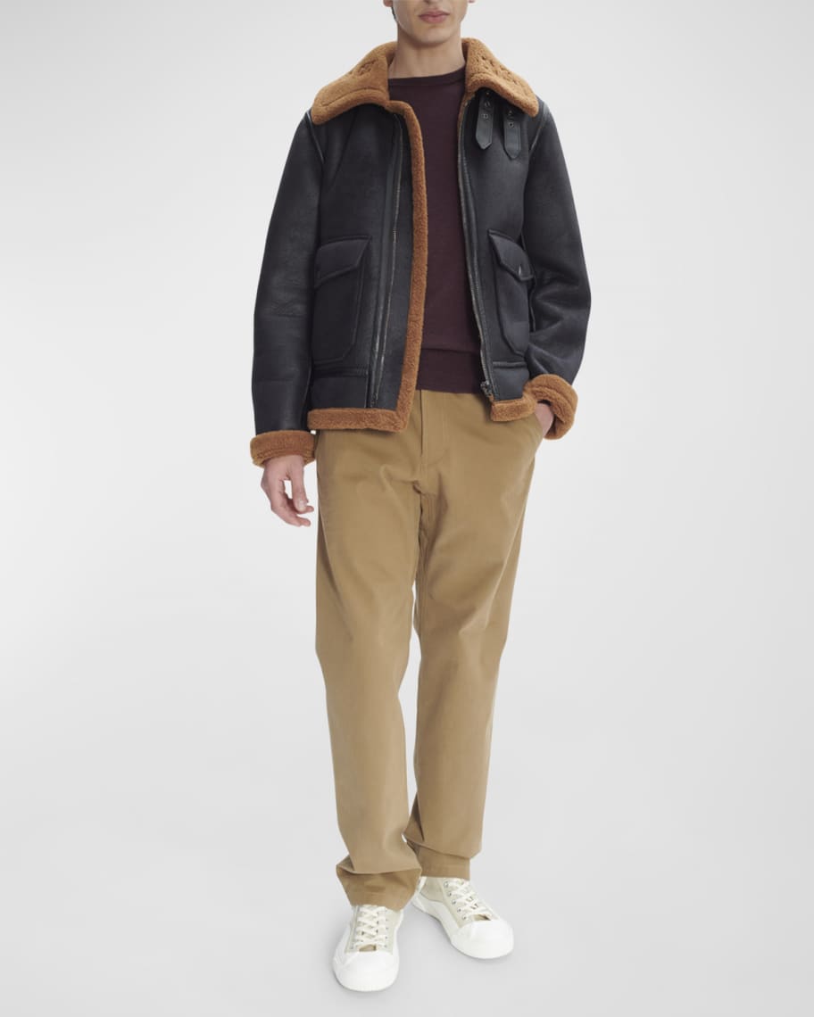 A.P.C. Men's Tom Faux Shearling Blouson Jacket | Neiman Marcus