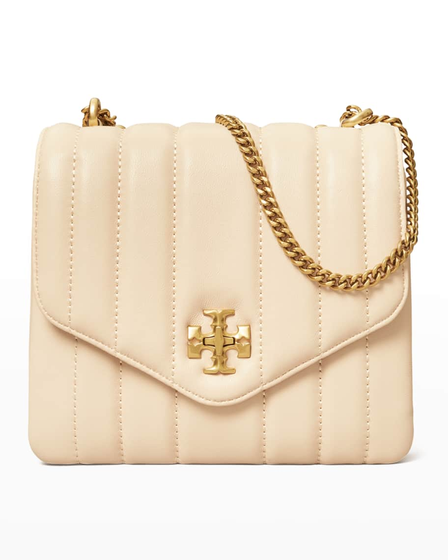 Tory Burch KIRA CHEVRON CONVERTIBLE SHOULDER - Across body bag - new  cream/off-white 