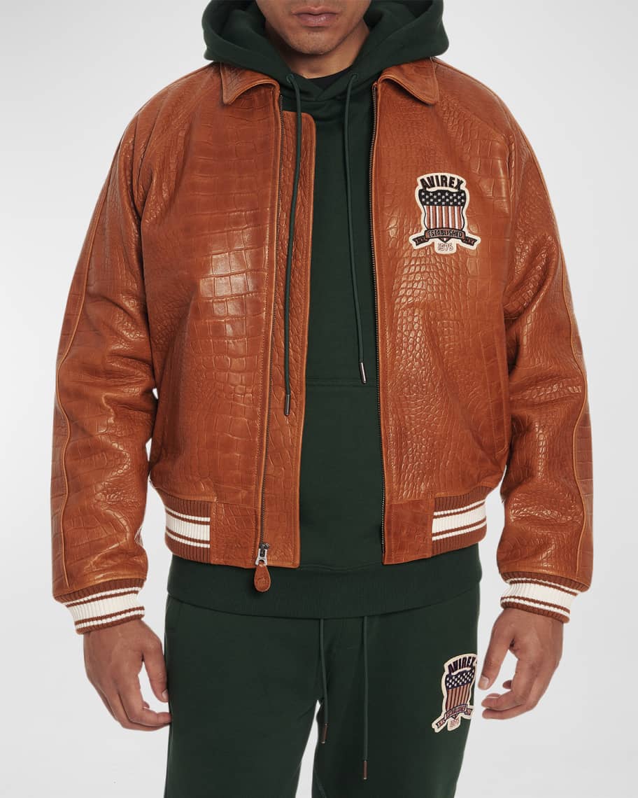 AVIREX Men's Icon Leather Jacket | Neiman Marcus