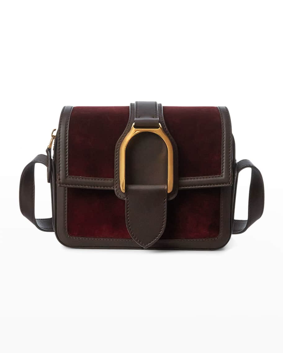 Ralph Lauren Collection Welington Buckle Mix Leather Crossbody Bag | Neiman  Marcus