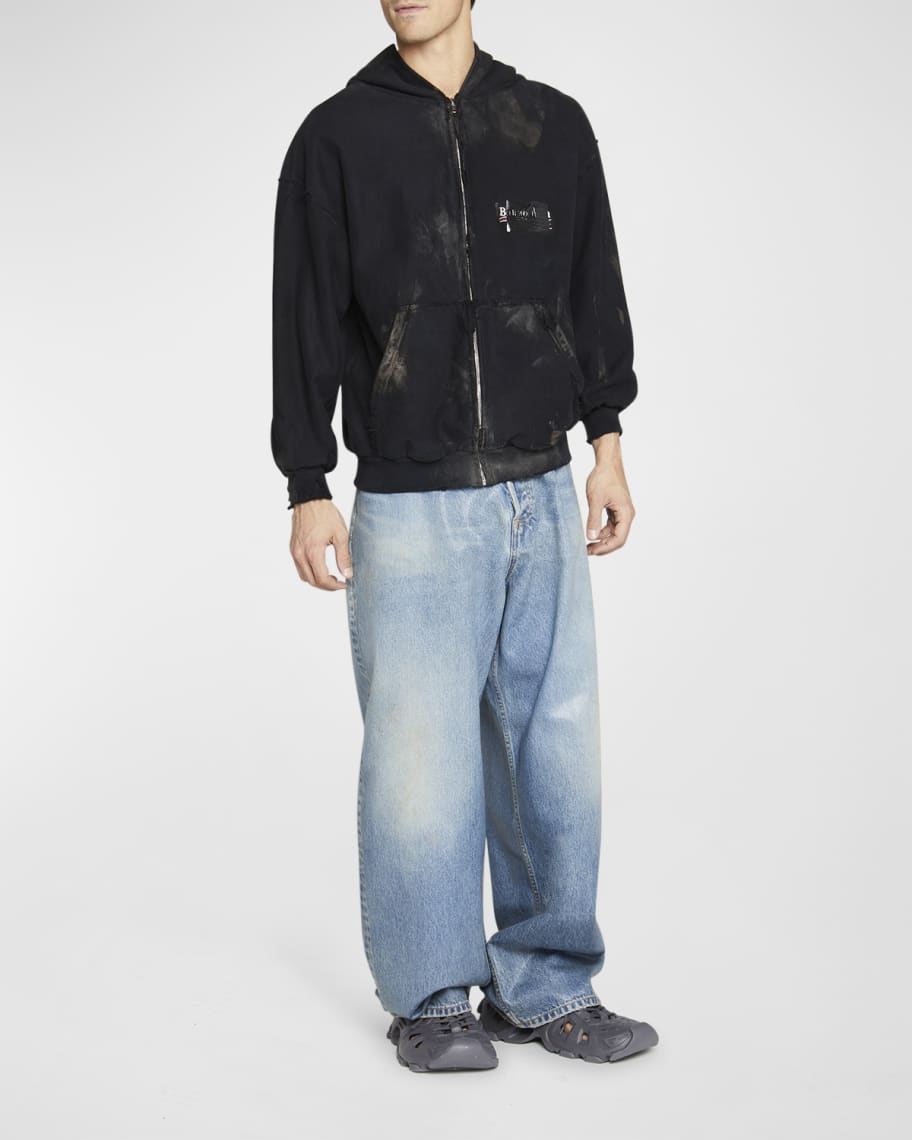 Distressed cotton hoodie - Balenciaga - Men