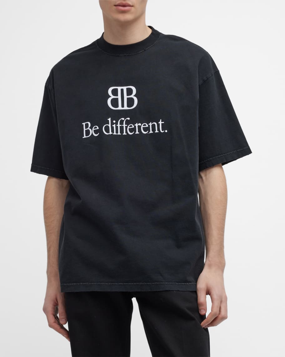 Balenciaga Men's Be Different Logo Neiman Marcus