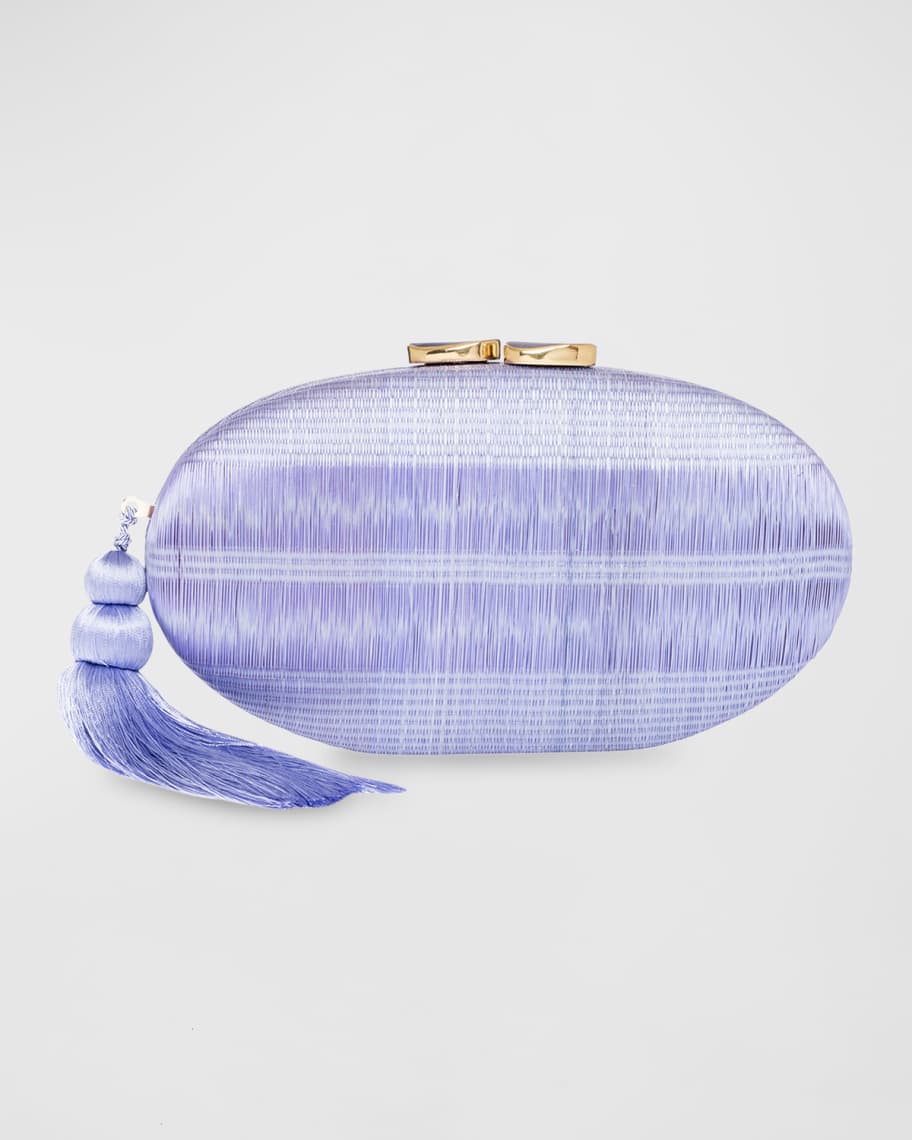 Rafe Joanna Straw Clutch Bag w/ Chain Strap Neiman Marcus