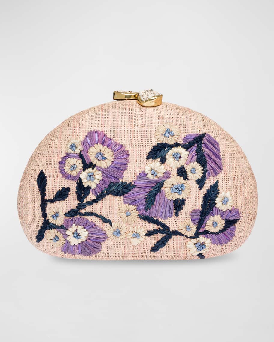 Small Floral Embroidered Satin Purse - Mia Jewel Shop - Boho Bag