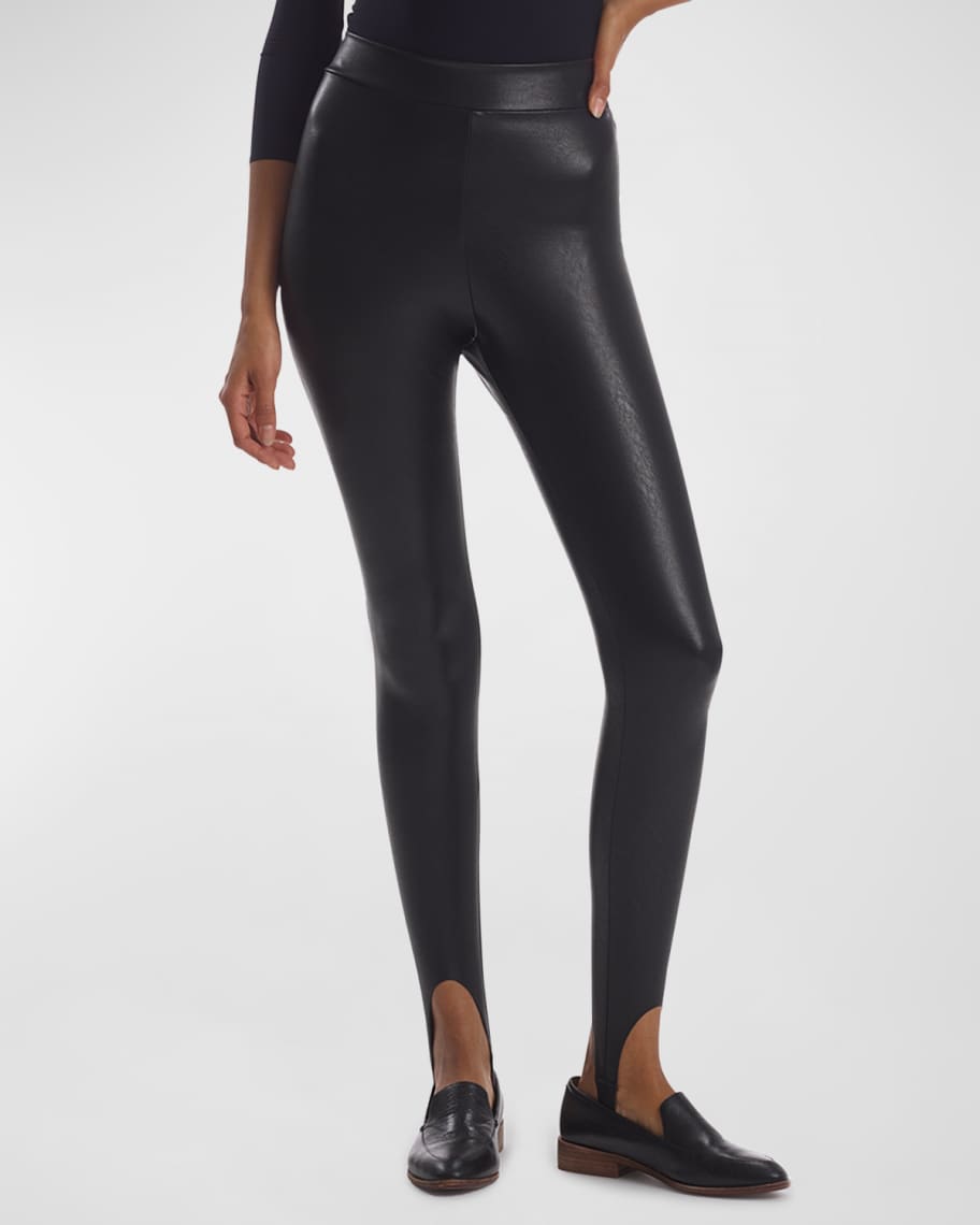 Commando FauxLeather Stirrup Leggings Neiman Marcus