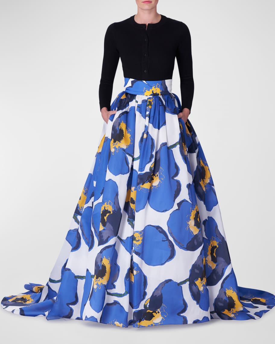 Emilio Pucci Abstract-Print Ball Skirt