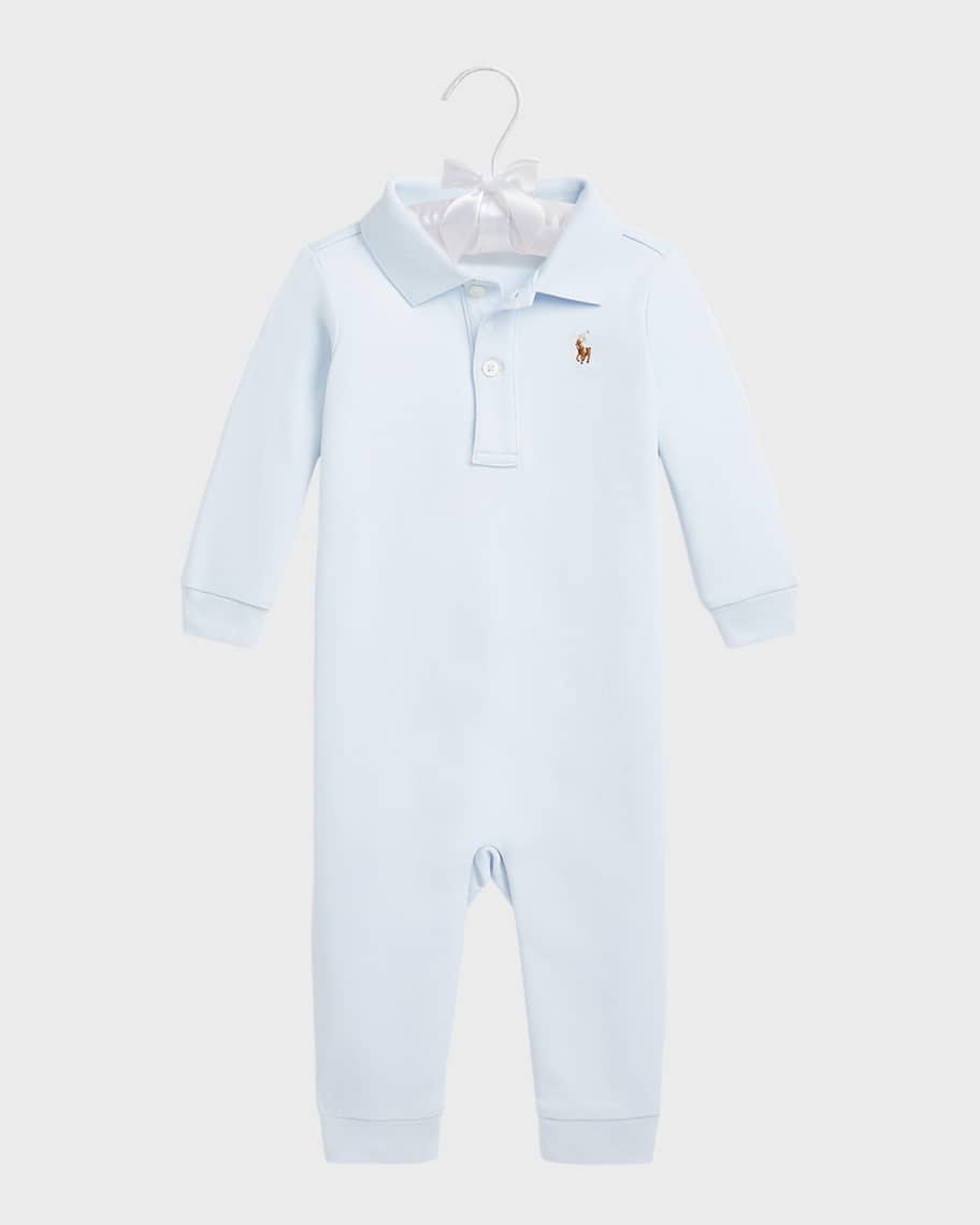 Ralph Lauren Childrenswear Boy's Pima Polo Coverall, Size 3M