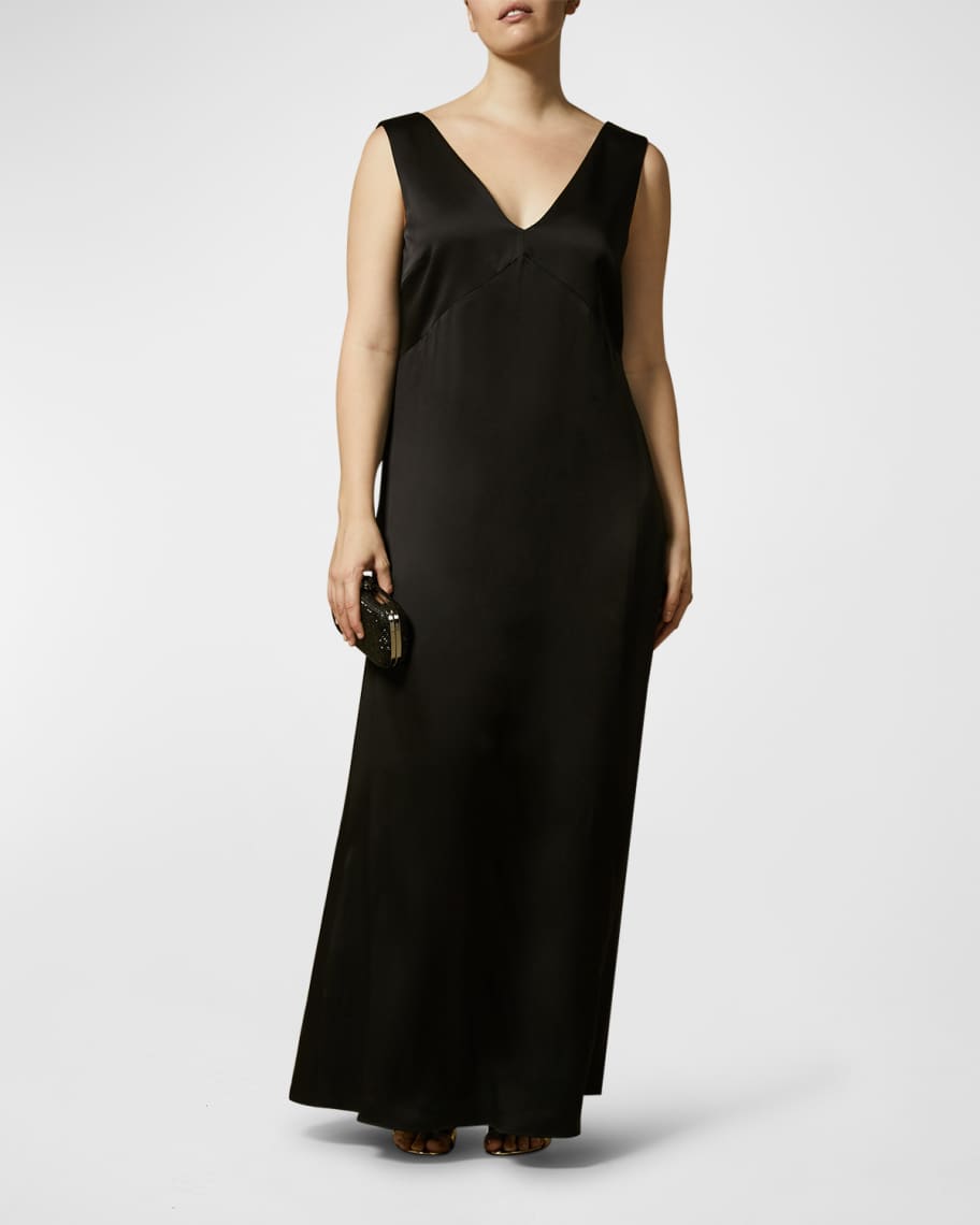 Marina Rinaldi Plus Size Dylan Empire-Waist Dress | Neiman Marcus